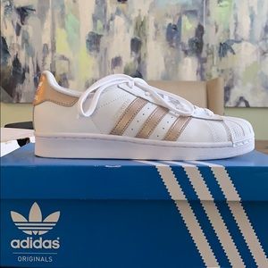 Rose Gold Adidas Superstar Barely Worn!!